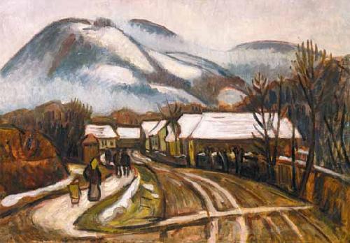 Bela Ivanyi-Grunwald Landscape of Nagybanya with the Cross Hill Spain oil painting art